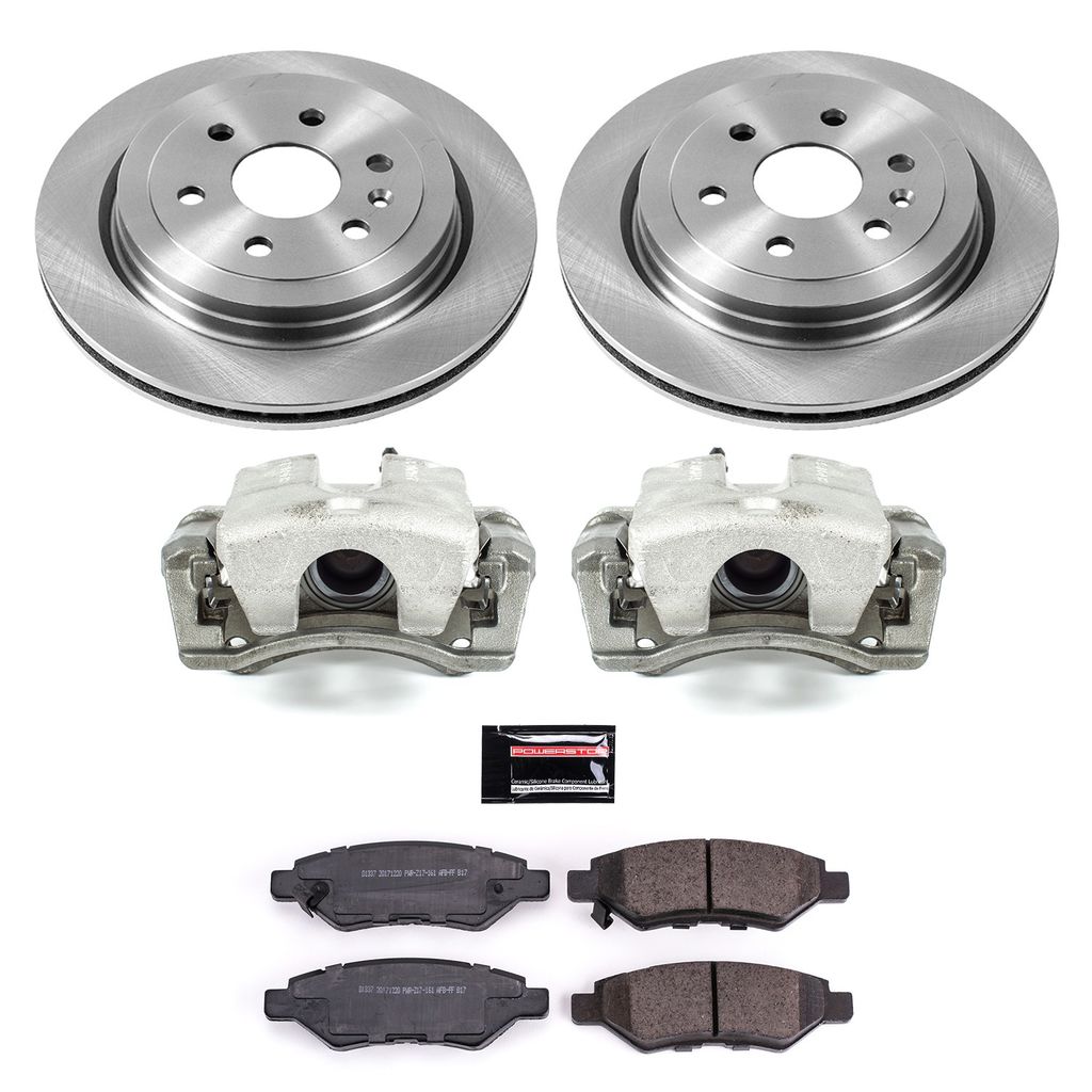 PowerStop KCOE5543A - OE Stock Replacement Brake Pad, Rotor and Caliper Kit