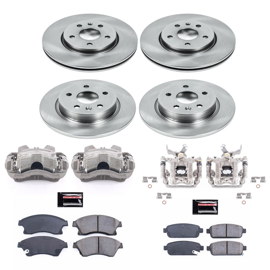 PowerStop KCOE5551A - OE Stock Replacement Brake Pad, Rotor and Caliper Kit
