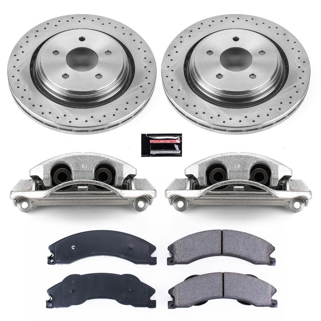 PowerStop KCOE5563 - OE Stock Replacement Brake Pad, Rotor and Caliper Kit