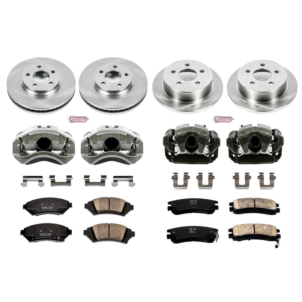 PowerStop KCOE5564 - OE Stock Replacement Brake Pad, Rotor and Caliper Kit