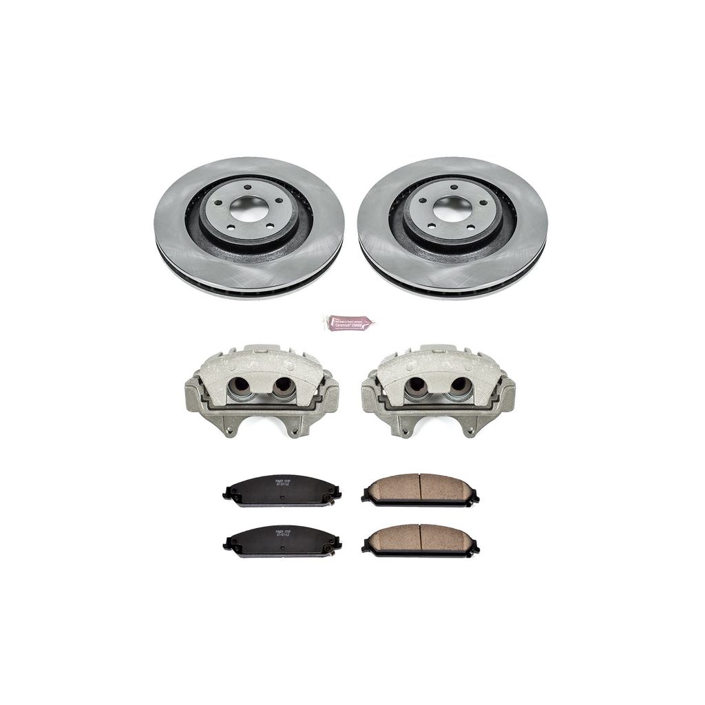 PowerStop KCOE5565 - OE Stock Replacement Brake Pad, Rotor and Caliper Kit