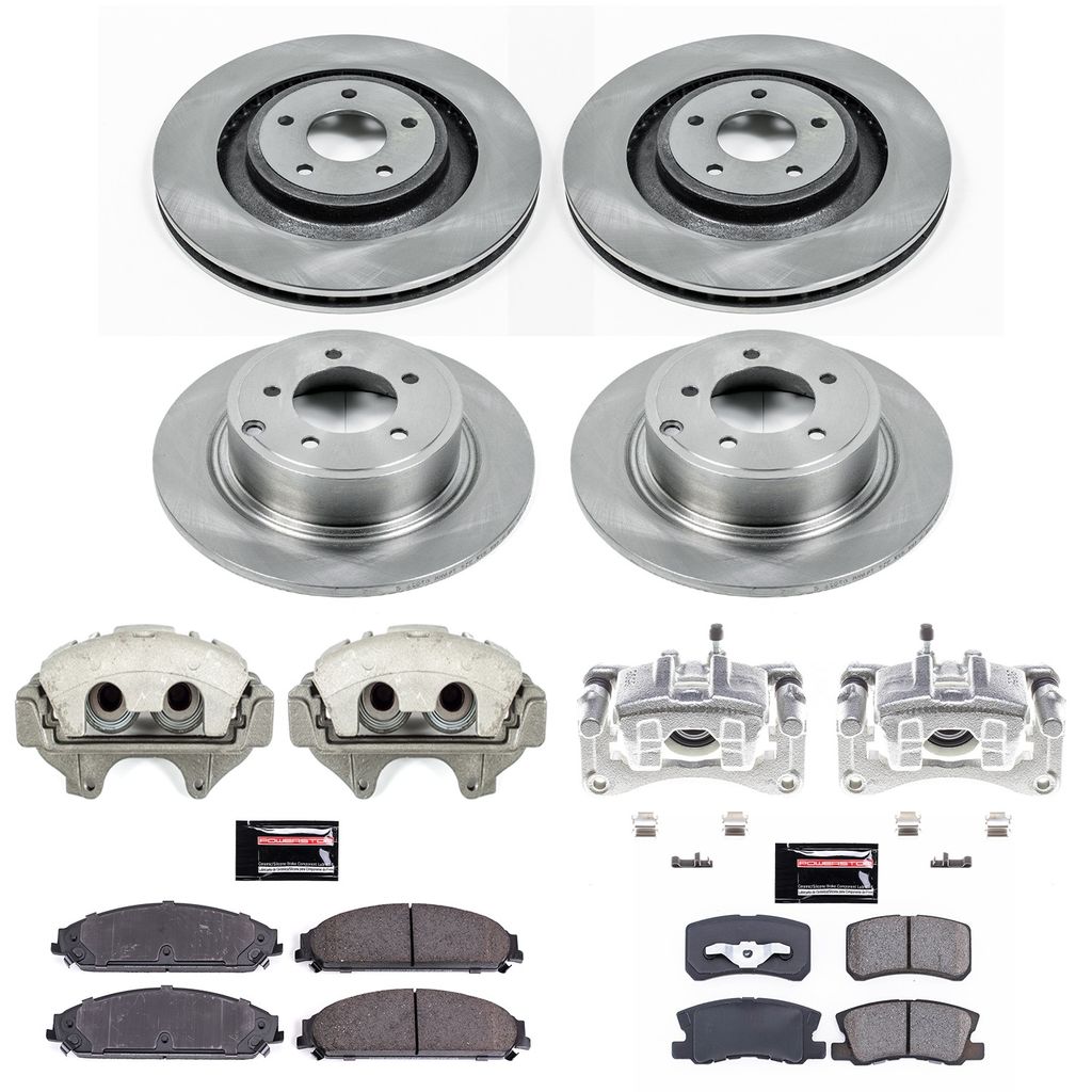PowerStop KCOE5566 - OE Stock Replacement Brake Pad, Rotor and Caliper Kit