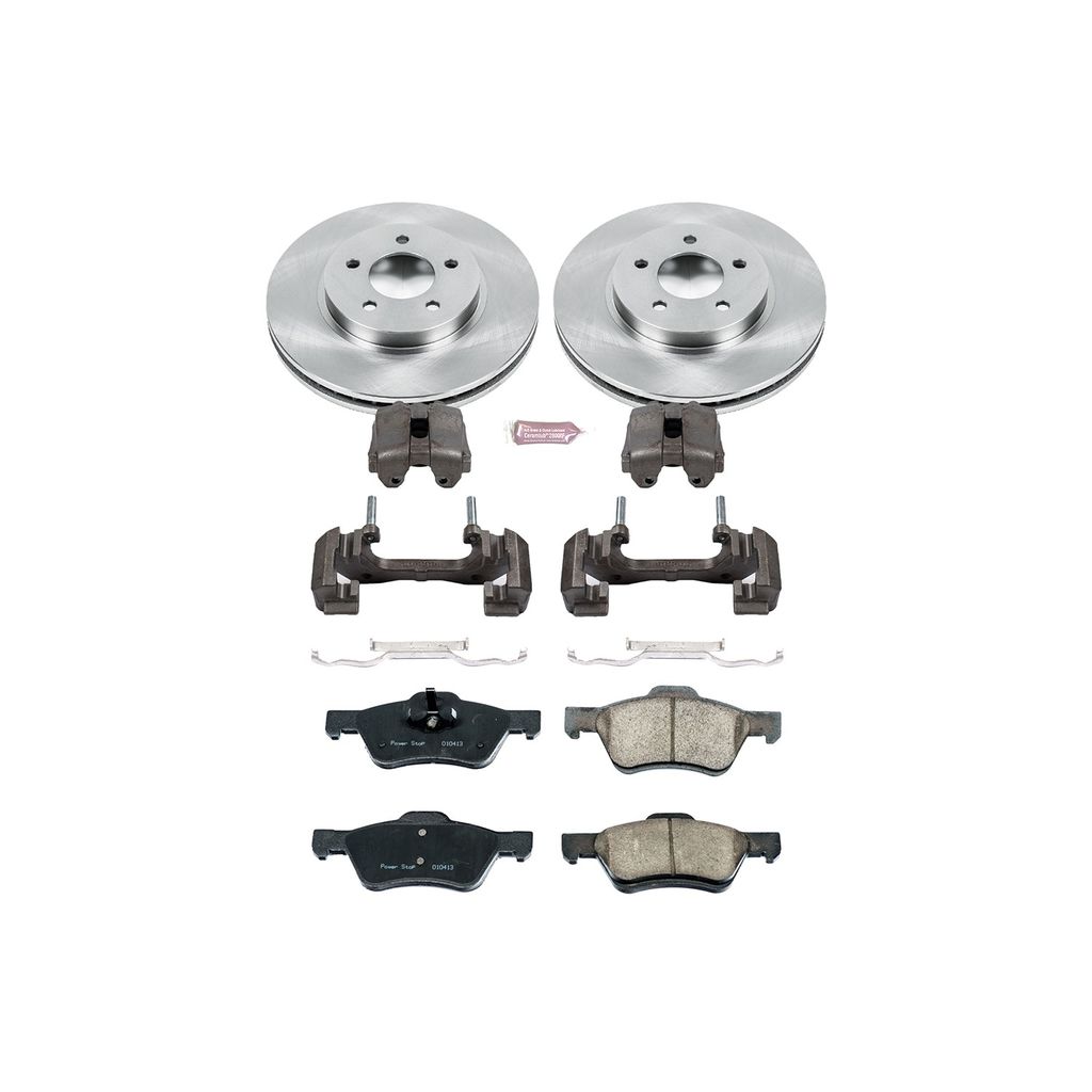 PowerStop KCOE5571 - OE Stock Replacement Brake Pad, Rotor and Caliper Kit