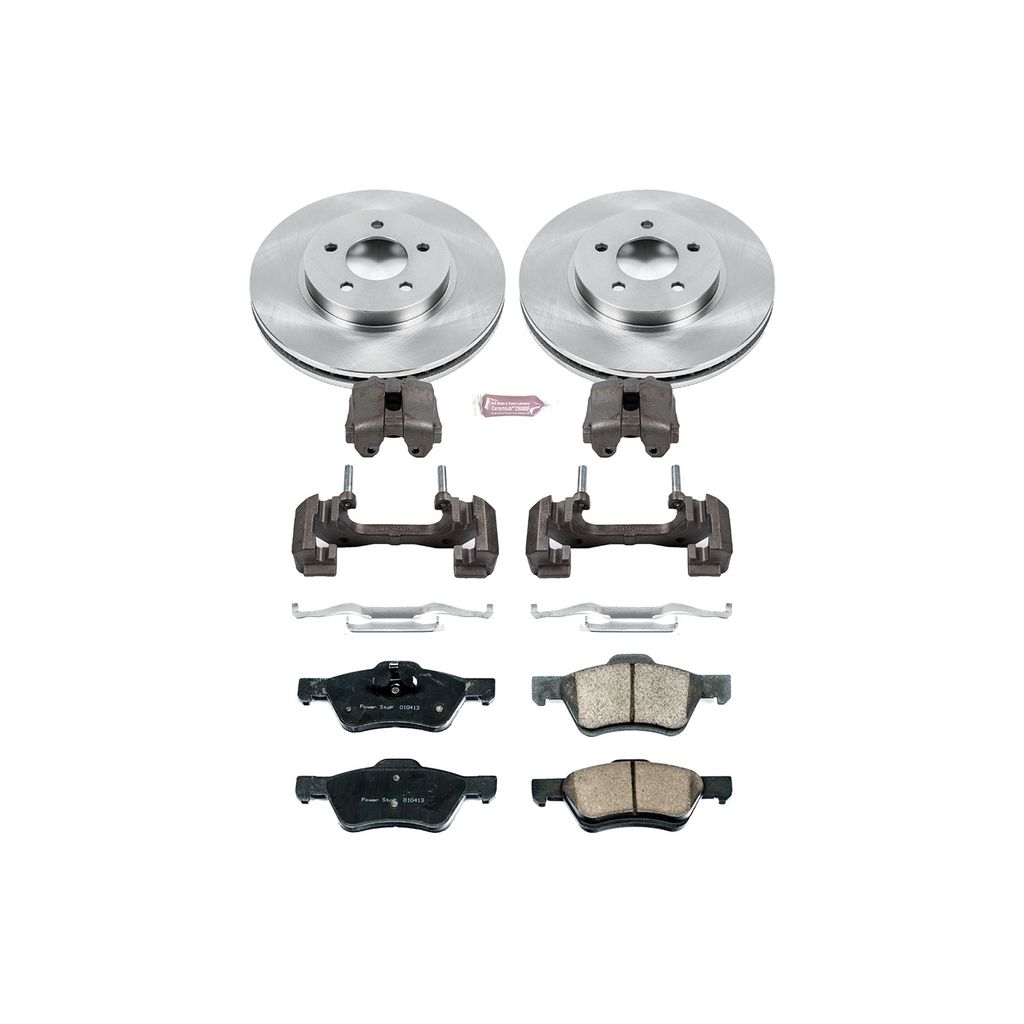PowerStop KCOE5572 - OE Stock Replacement Brake Pad, Rotor and Caliper Kit