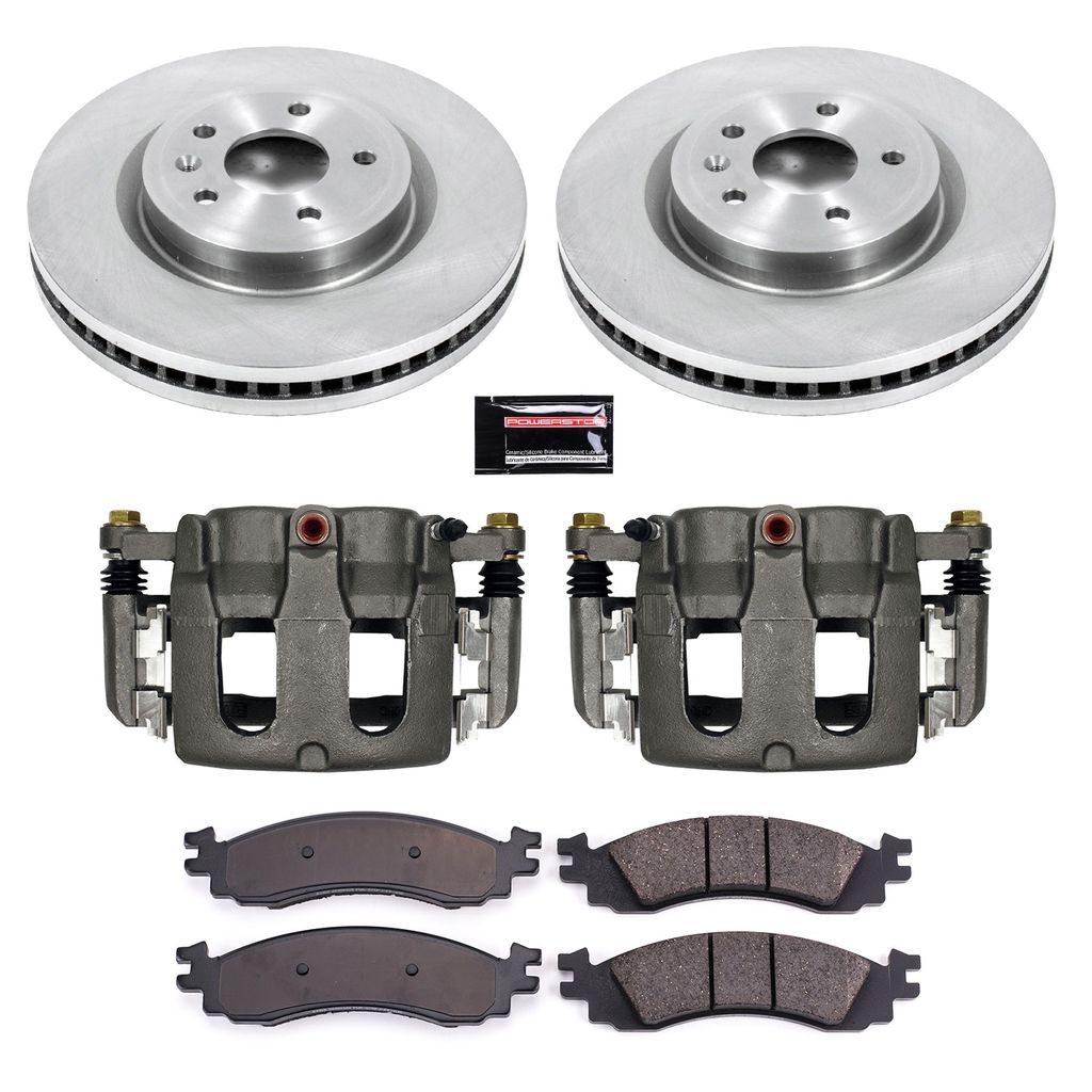 PowerStop KCOE5581 - OE Stock Replacement Brake Pad, Rotor and Caliper Kit