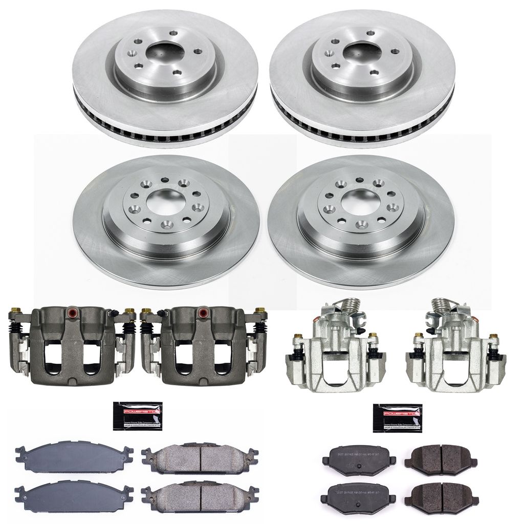 PowerStop KCOE5584 - OE Stock Replacement Brake Pad, Rotor and Caliper Kit