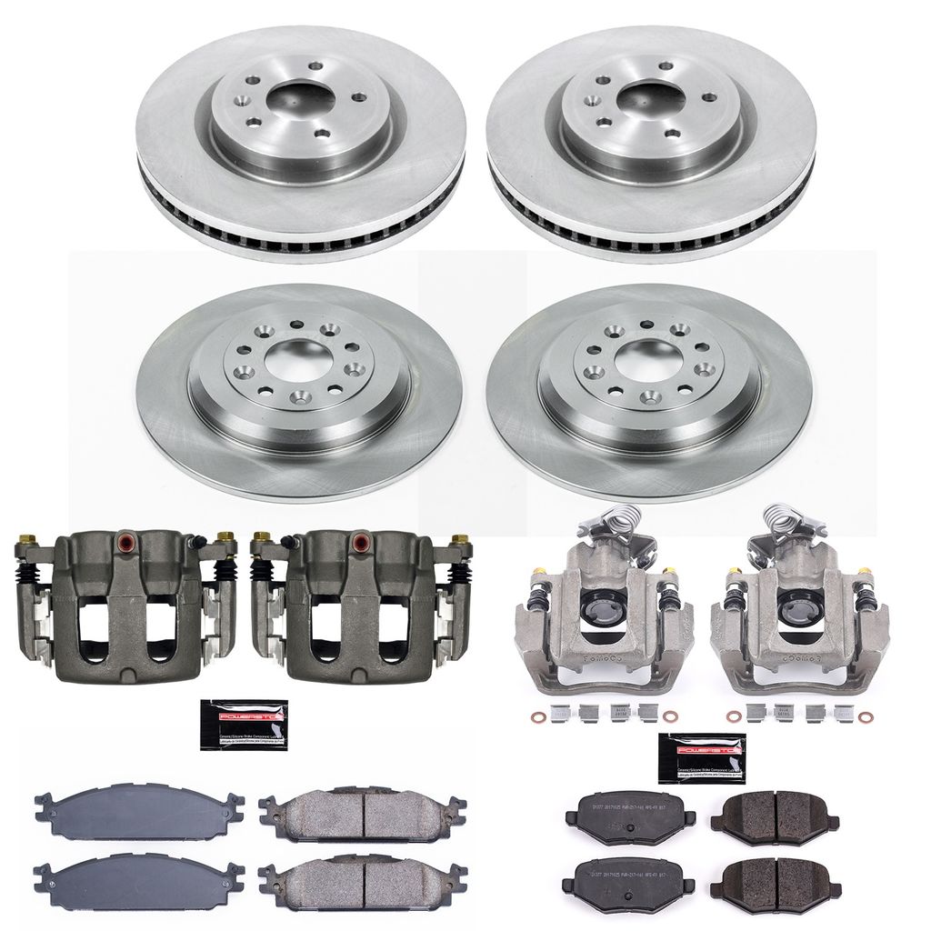 PowerStop KCOE5584A - OE Stock Replacement Brake Pad, Rotor and Caliper Kit