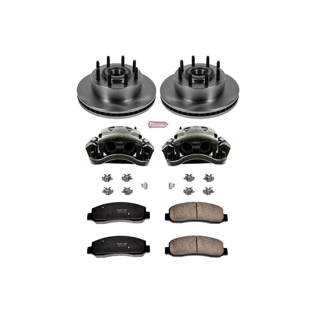PowerStop KCOE5588 - OE Stock Replacement Brake Pad, Rotor and Caliper Kit