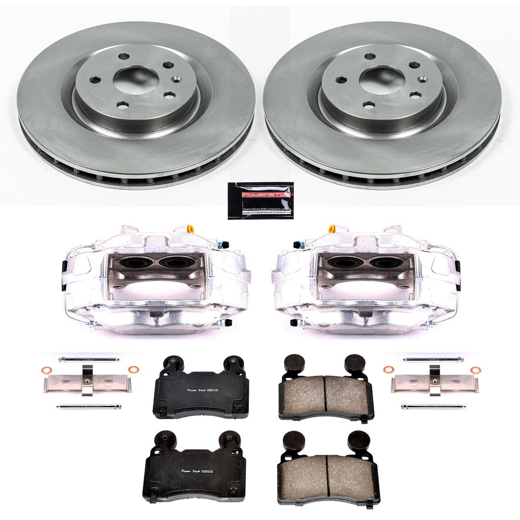 PowerStop KCOE5602 - OE Stock Replacement Brake Pad, Rotor and Caliper Kit