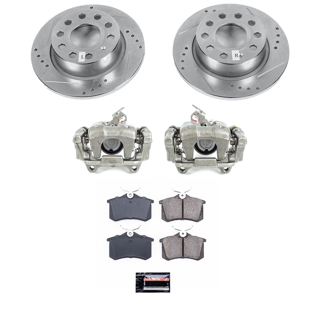 PowerStop KCOE5671A - OE Stock Replacement Brake Pad, Rotor and Caliper Kit