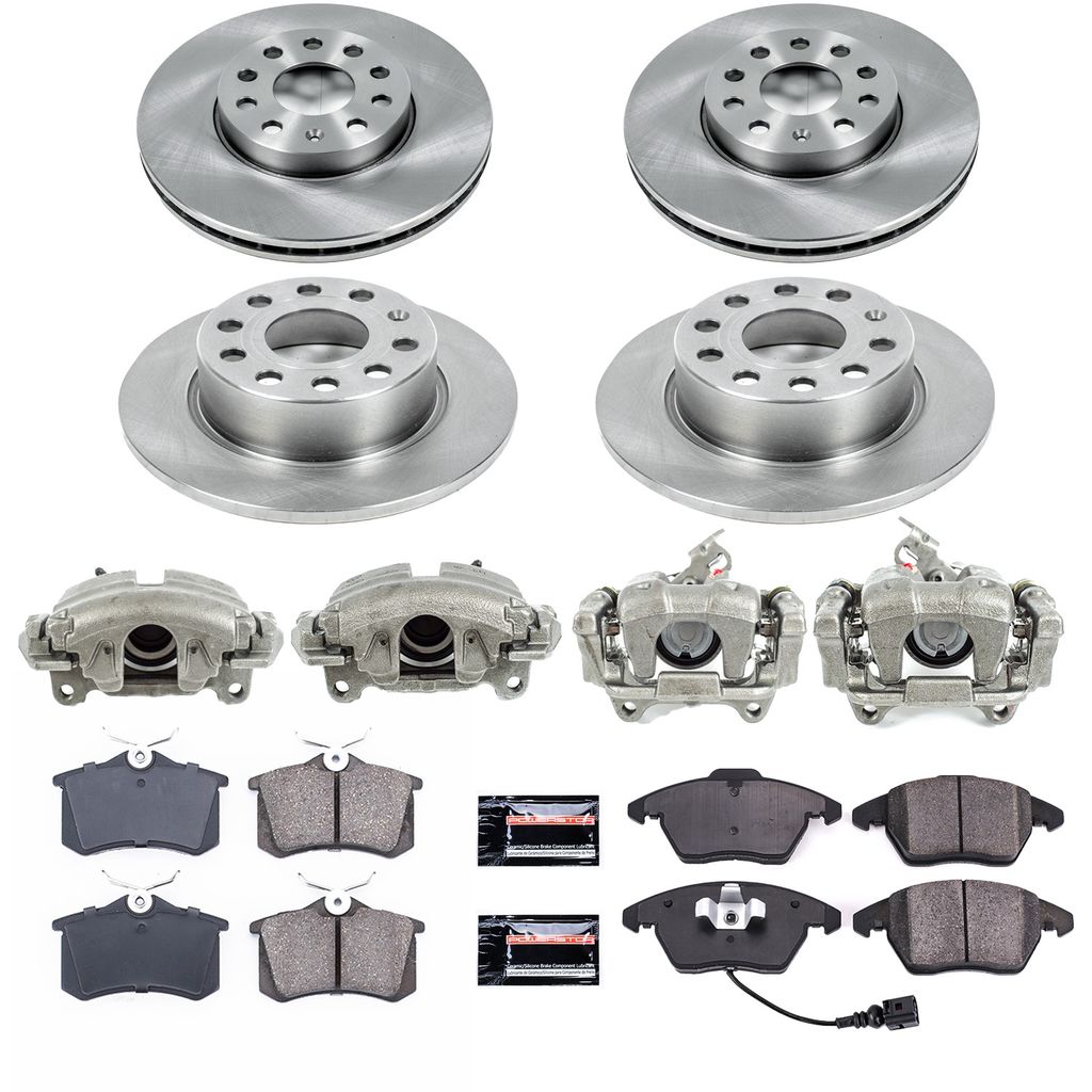 PowerStop KCOE5749A - OE Stock Replacement Brake Pad, Rotor and Caliper Kit