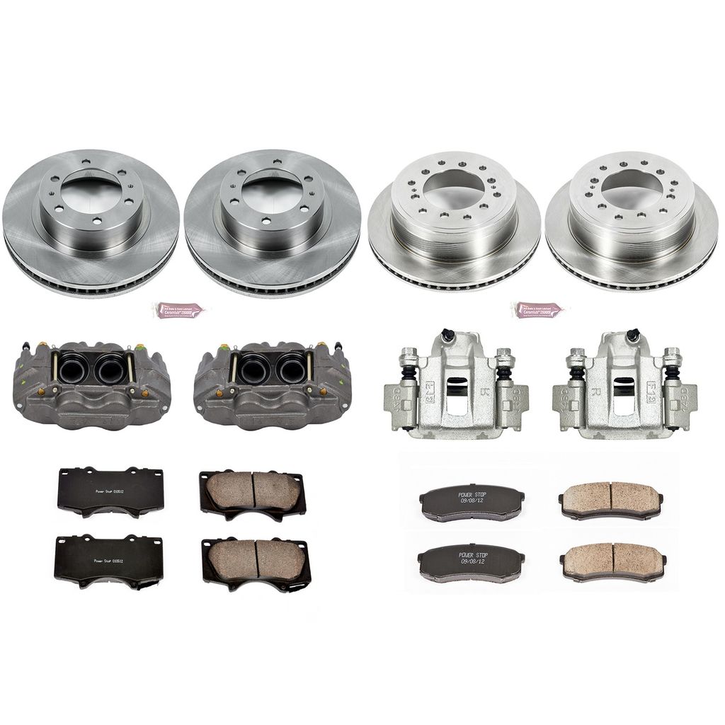 PowerStop KCOE5805 - OE Stock Replacement Brake Pad, Rotor and Caliper Kit