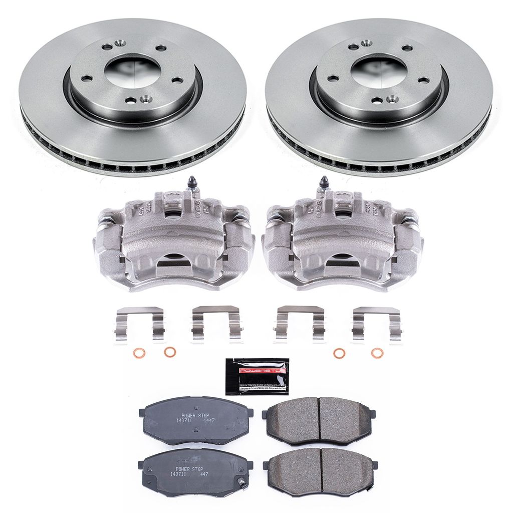 PowerStop KCOE5806 - OE Stock Replacement Brake Pad, Rotor and Caliper Kit