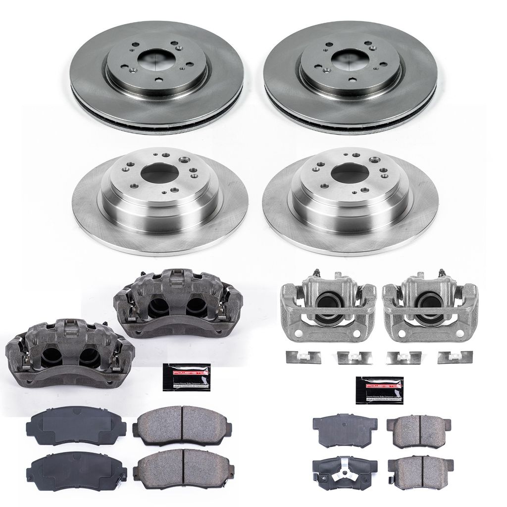 PowerStop KCOE5815 - OE Stock Replacement Brake Pad, Rotor and Caliper Kit
