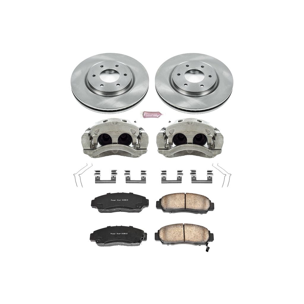 PowerStop KCOE5821 - OE Stock Replacement Brake Pad, Rotor and Caliper Kit