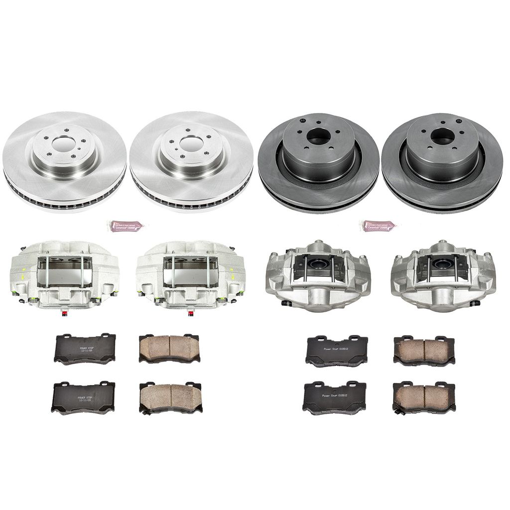 PowerStop KCOE5823 - OE Stock Replacement Brake Pad, Rotor and Caliper Kit