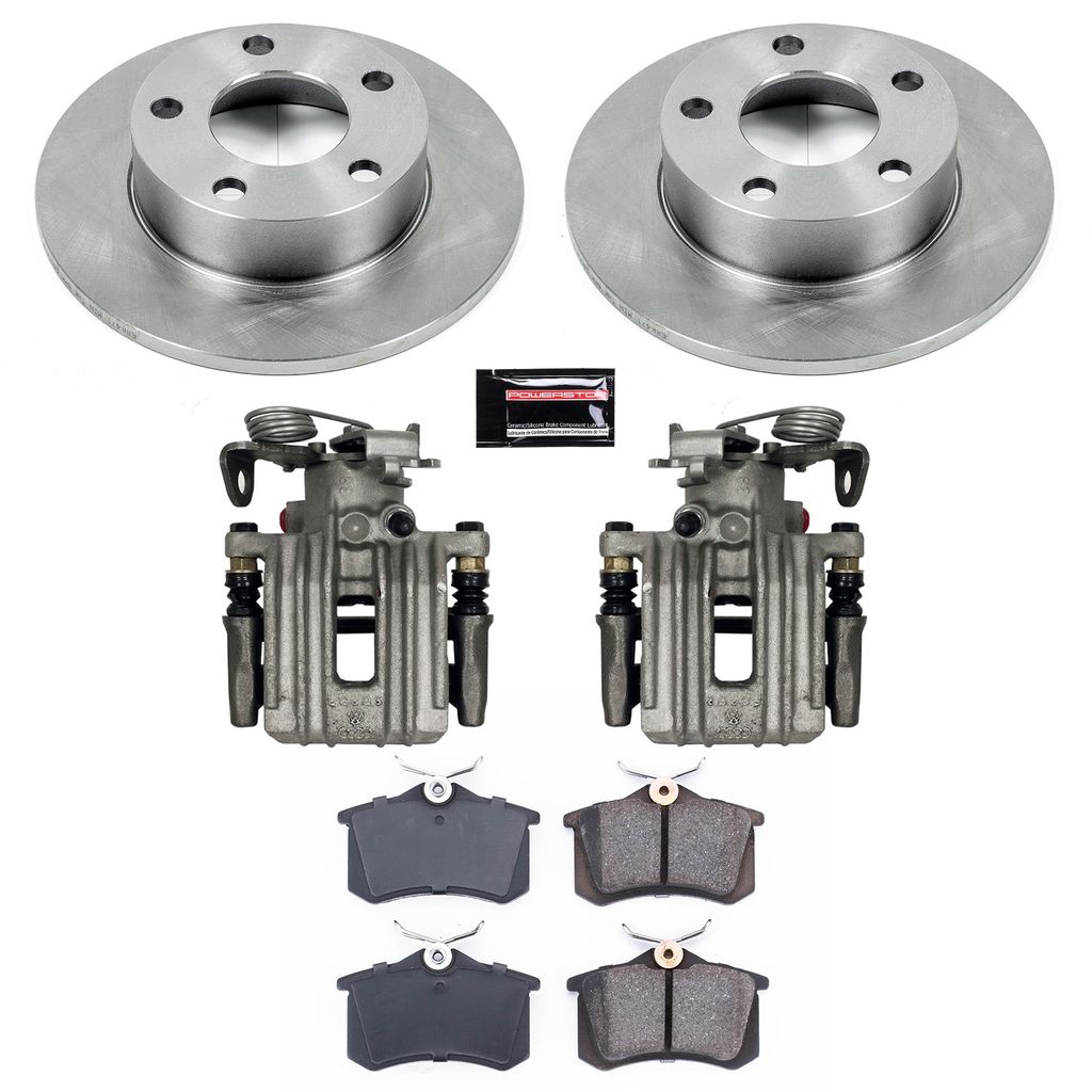 PowerStop KCOE585 - OE Stock Replacement Brake Pad, Rotor and Caliper Kit