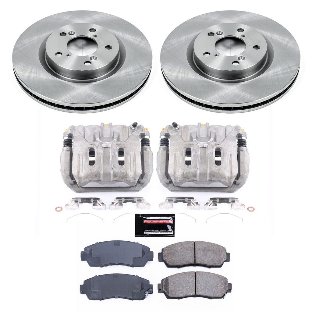 PowerStop KCOE5857 - OE Stock Replacement Brake Pad, Rotor and Caliper Kit