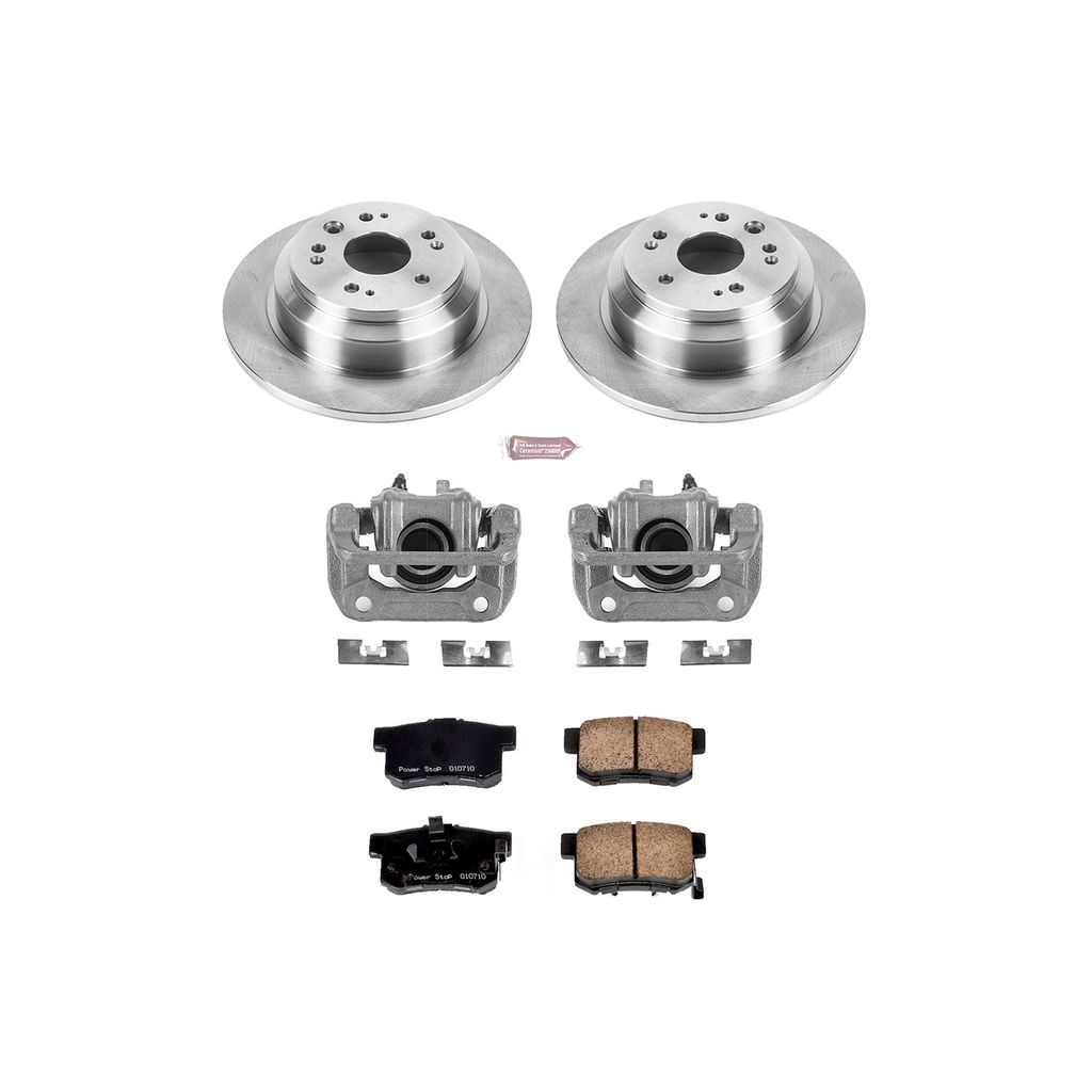 PowerStop KCOE5859 - OE Stock Replacement Brake Pad, Rotor and Caliper Kit