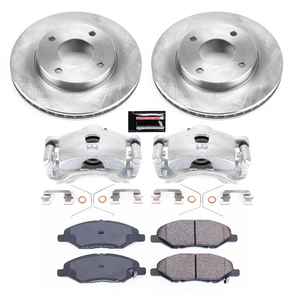 PowerStop KCOE5862 - OE Stock Replacement Brake Pad, Rotor and Caliper Kit