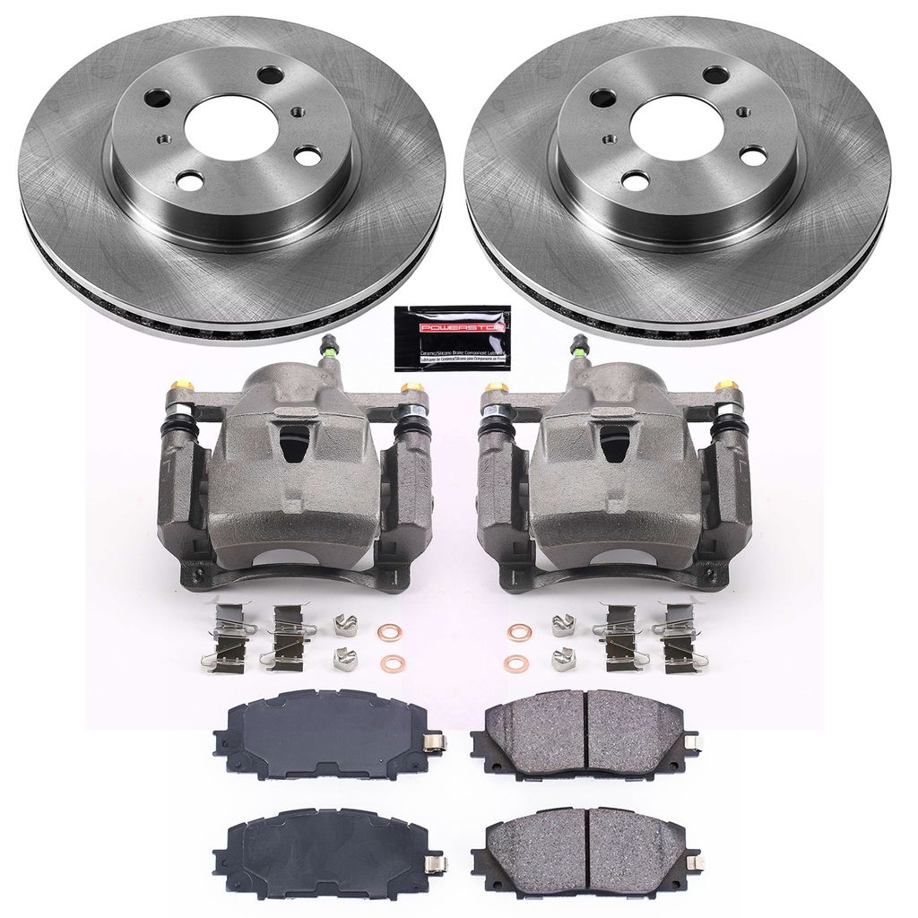 PowerStop KCOE5863 - OE Stock Replacement Brake Pad, Rotor and Caliper Kit