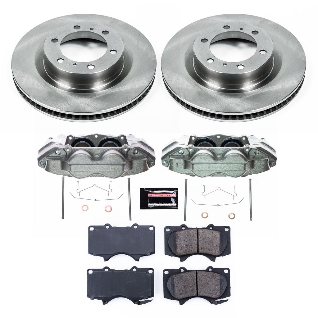 PowerStop KCOE5873A - OE Stock Replacement Brake Pad, Rotor and Caliper Kit