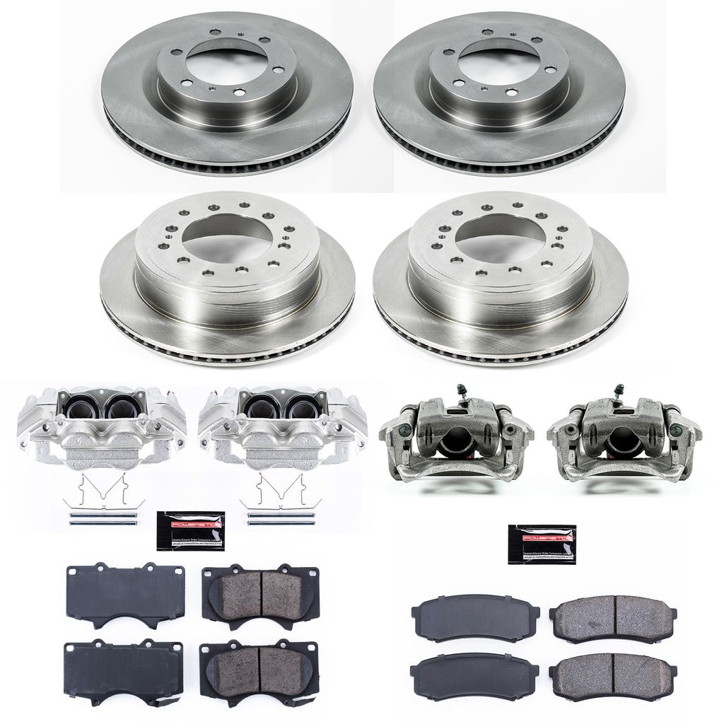 PowerStop KCOE5874 - OE Stock Replacement Brake Pad, Rotor and Caliper Kit