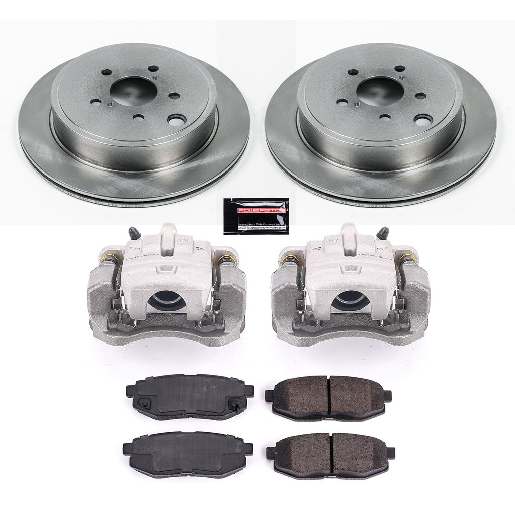 PowerStop KCOE5883 - OE Stock Replacement Brake Pad, Rotor and Caliper Kit