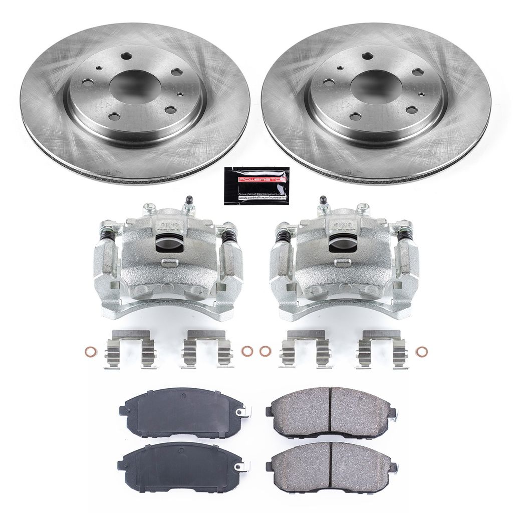PowerStop KCOE5887 - OE Stock Replacement Brake Pad, Rotor and Caliper Kit
