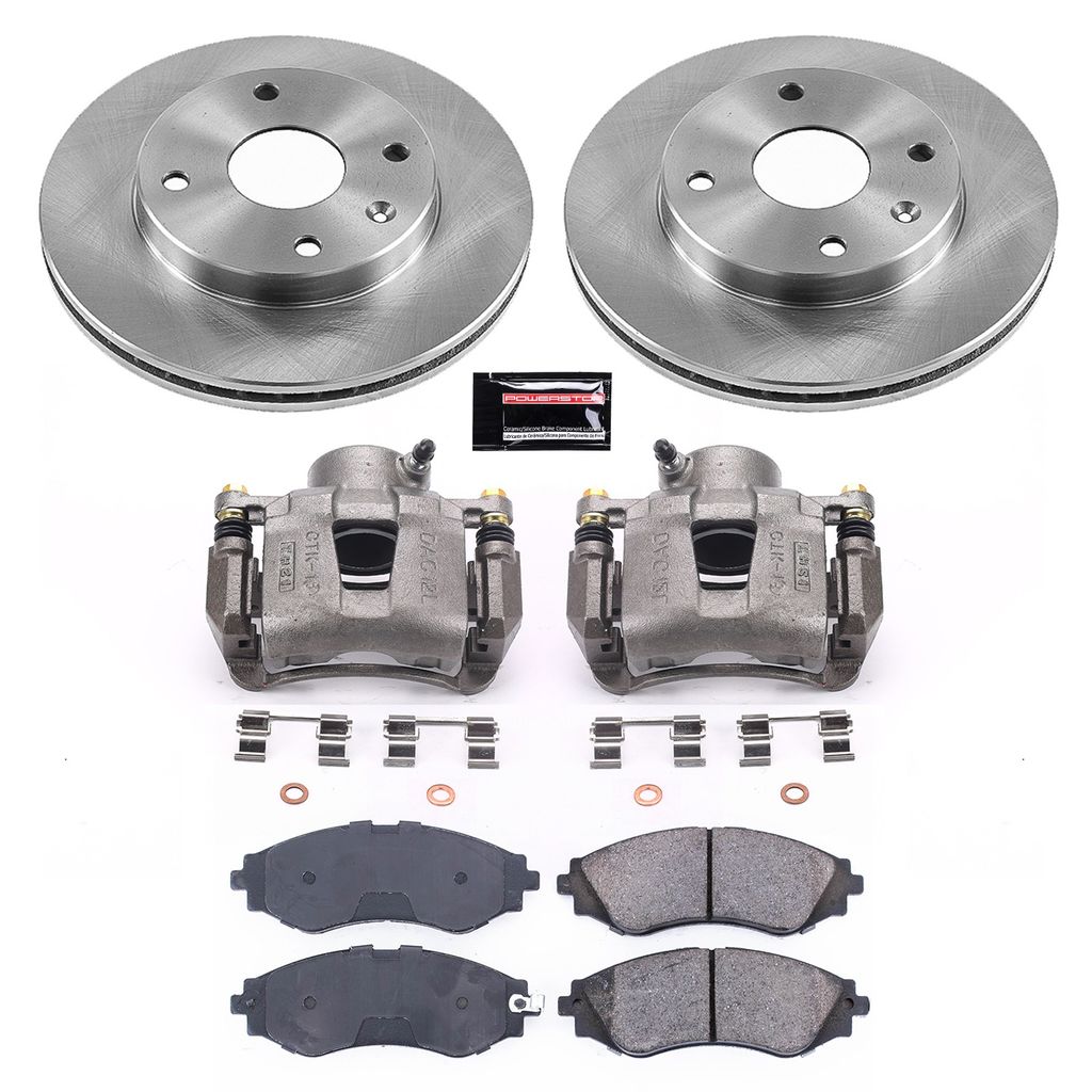PowerStop KCOE5894 - OE Stock Replacement Brake Pad, Rotor and Caliper Kit