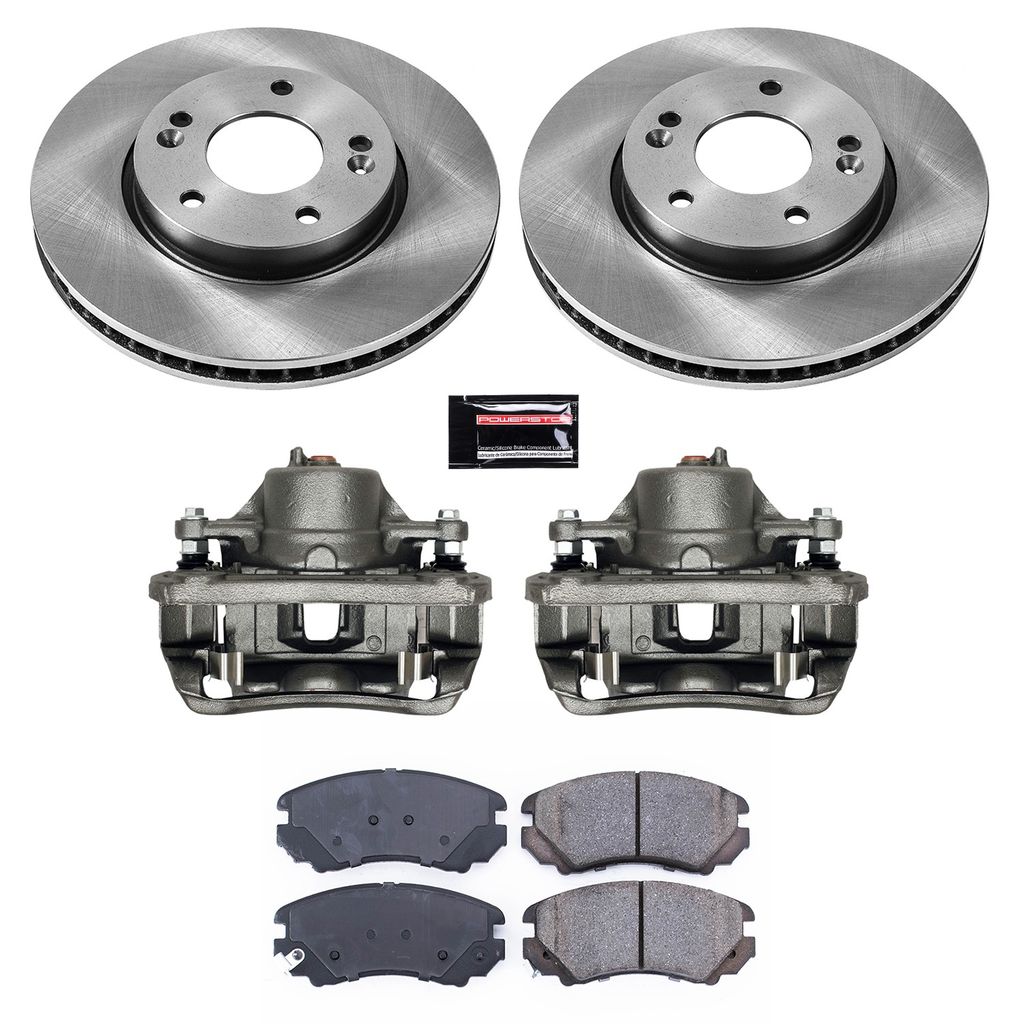 PowerStop KCOE5913 - OE Stock Replacement Brake Pad, Rotor and Caliper Kit