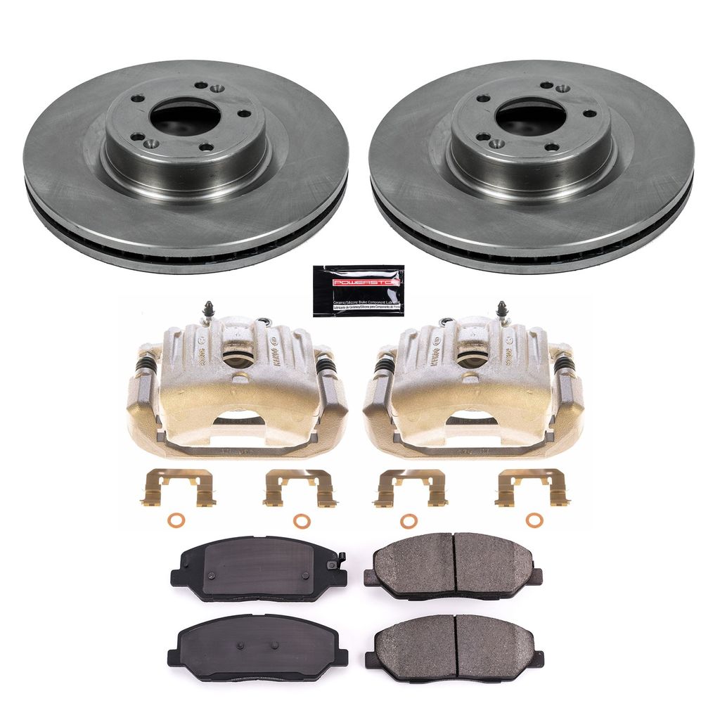 OE Stock Replacement Brake Pad, Rotor and Caliper Kit