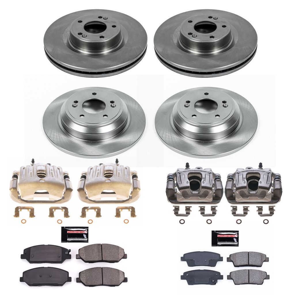 PowerStop KCOE5923 - OE Stock Replacement Brake Pad, Rotor and Caliper Kit
