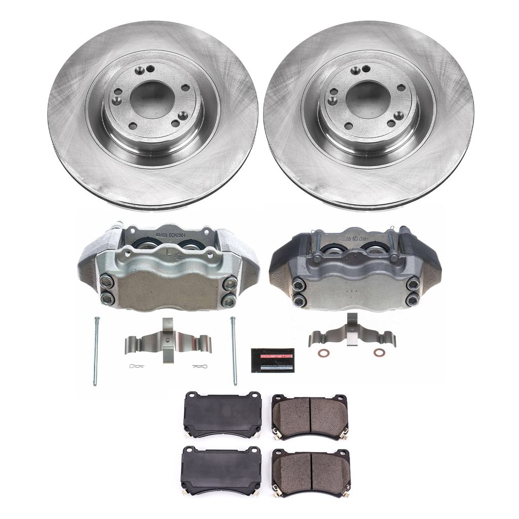 PowerStop KCOE5928 - OE Stock Replacement Brake Pad, Rotor and Caliper Kit
