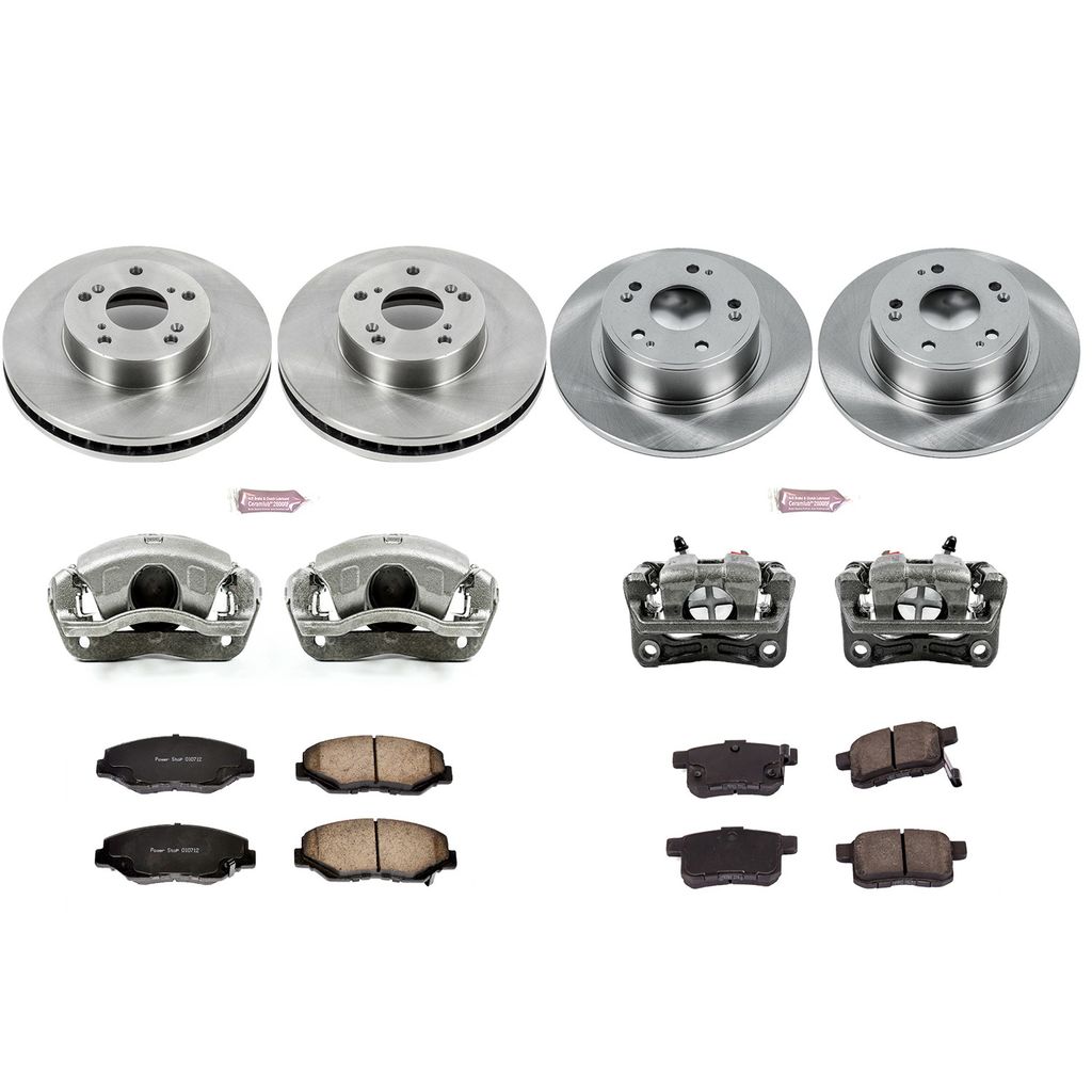 PowerStop KCOE5934 - OE Stock Replacement Brake Pad, Rotor and Caliper Kit