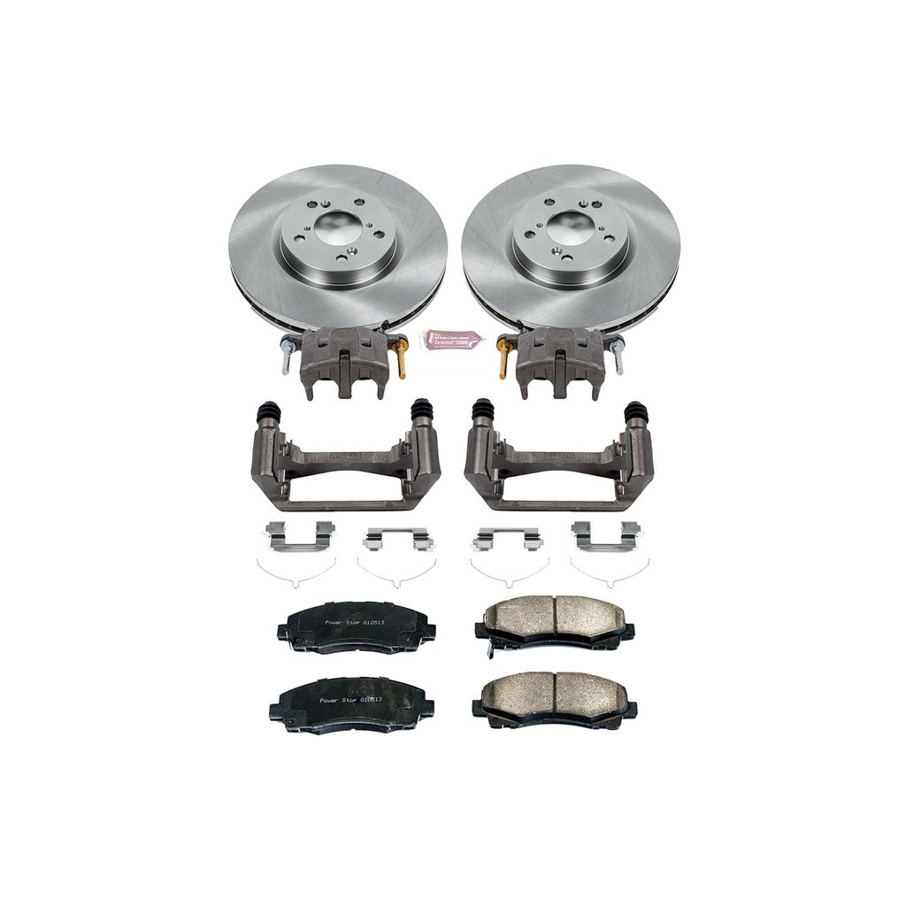 PowerStop KCOE5939 - OE Stock Replacement Brake Pad, Rotor and Caliper Kit