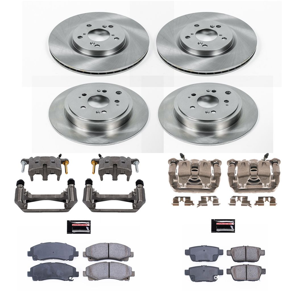 PowerStop KCOE5940 - OE Stock Replacement Brake Pad, Rotor and Caliper Kit
