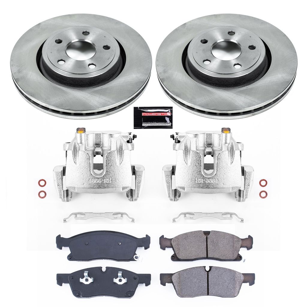PowerStop KCOE5954 - OE Stock Replacement Brake Pad, Rotor and Caliper Kit