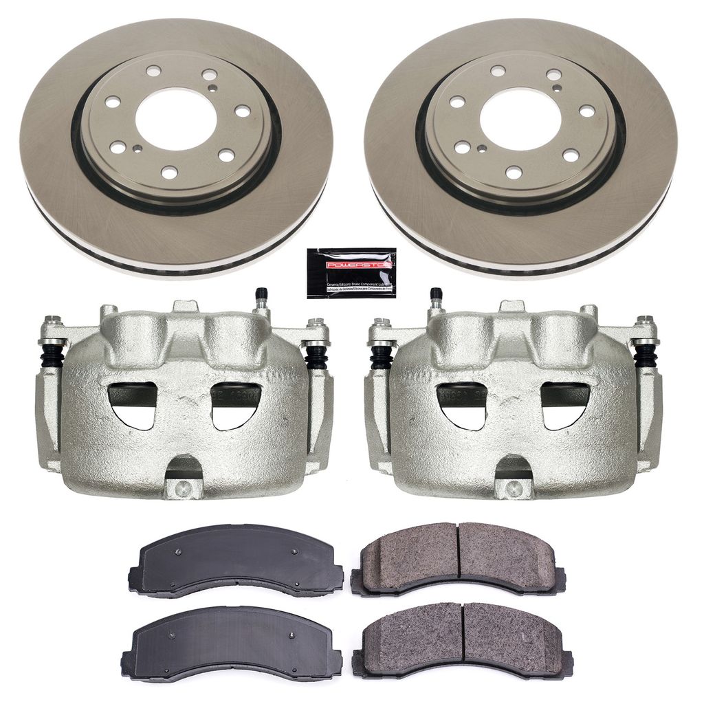 PowerStop KCOE5972 - OE Stock Replacement Brake Pad, Rotor and Caliper Kit