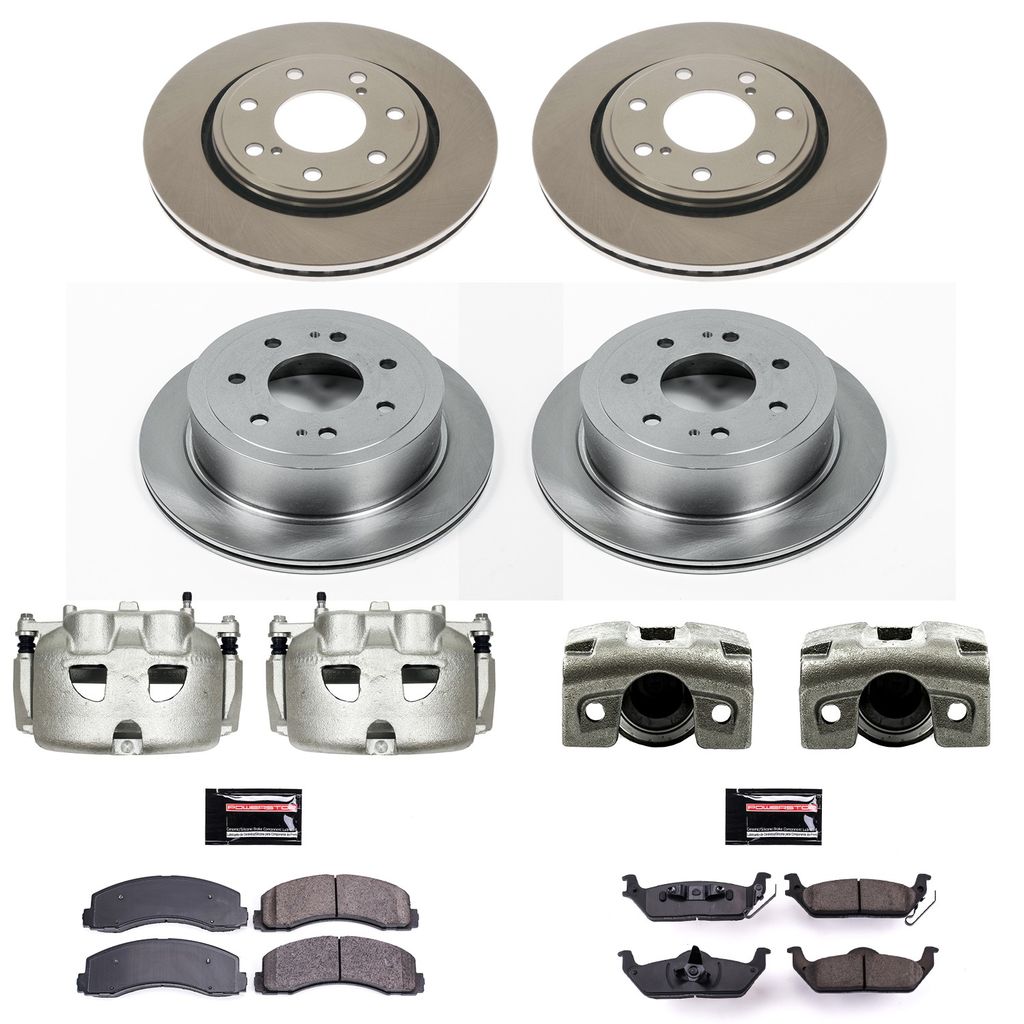 PowerStop KCOE5973 - OE Stock Replacement Brake Pad, Rotor and Caliper Kit