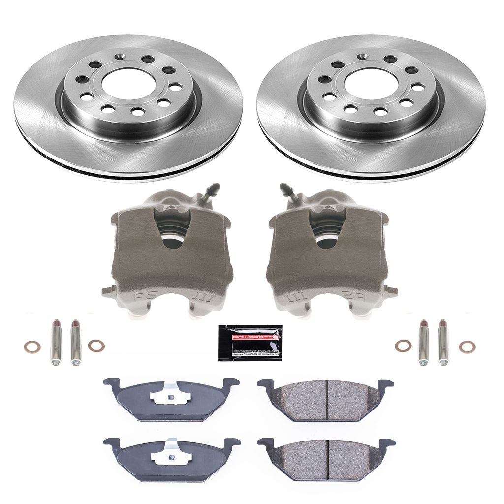 PowerStop KCOE6041 - OE Stock Replacement Brake Pad, Rotor and Caliper Kit