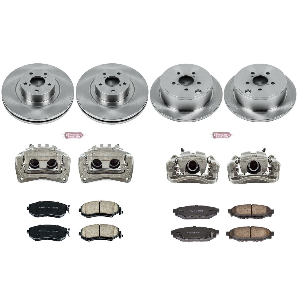 PowerStop KCOE6083 - OE Stock Replacement Brake Pad, Rotor and Caliper Kit