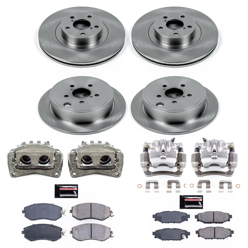 PowerStop KCOE6083A - OE Stock Replacement Brake Pad, Rotor and Caliper Kit