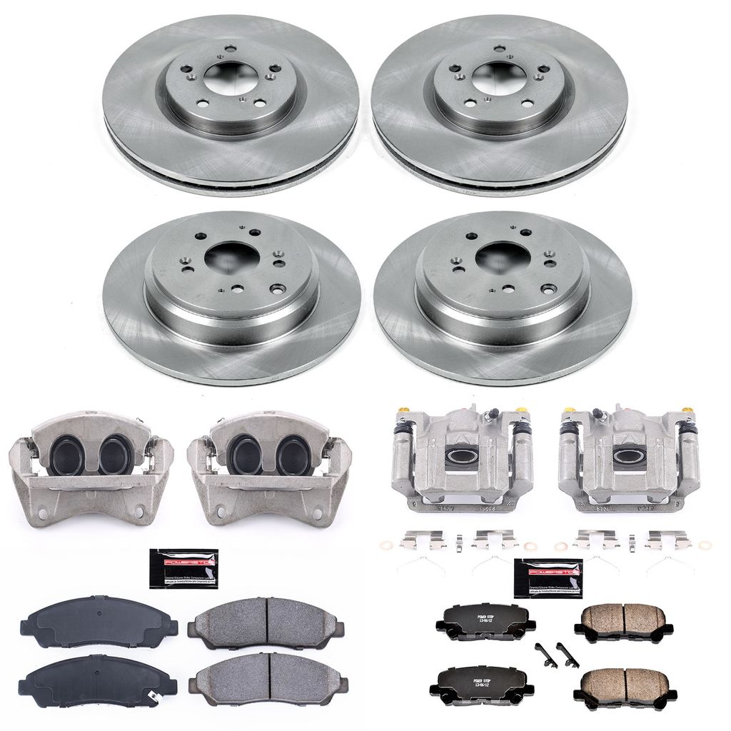 PowerStop KCOE6084 - OE Stock Replacement Brake Pad, Rotor and Caliper Kit