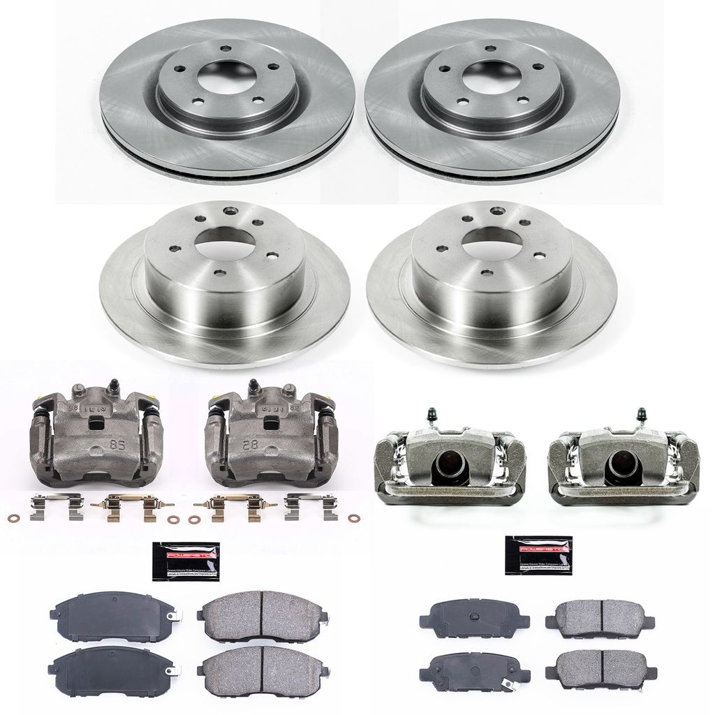 PowerStop KCOE6095 - OE Stock Replacement Brake Pad, Rotor and Caliper Kit