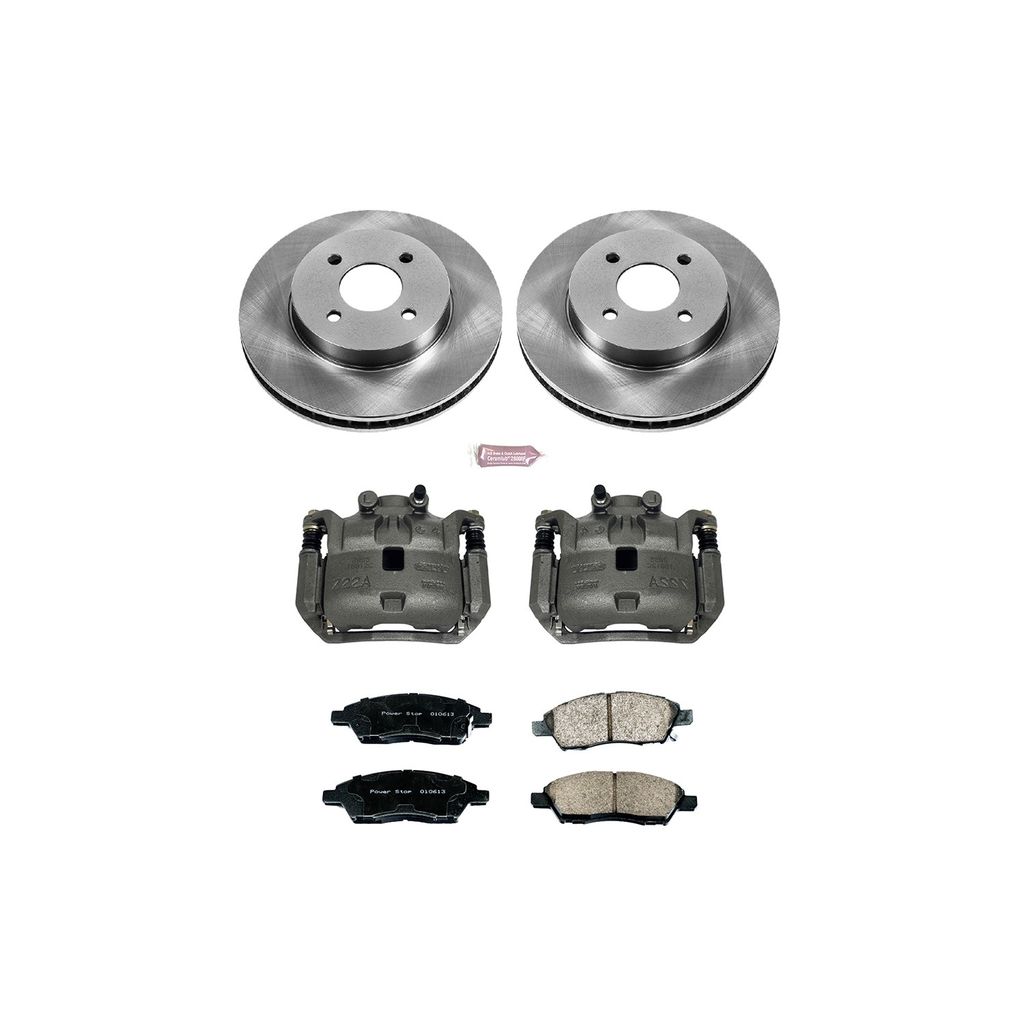 PowerStop KCOE6096 - OE Stock Replacement Brake Pad, Rotor and Caliper Kit