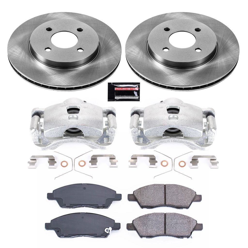PowerStop KCOE6096A - OE Stock Replacement Brake Pad, Rotor and Caliper Kit