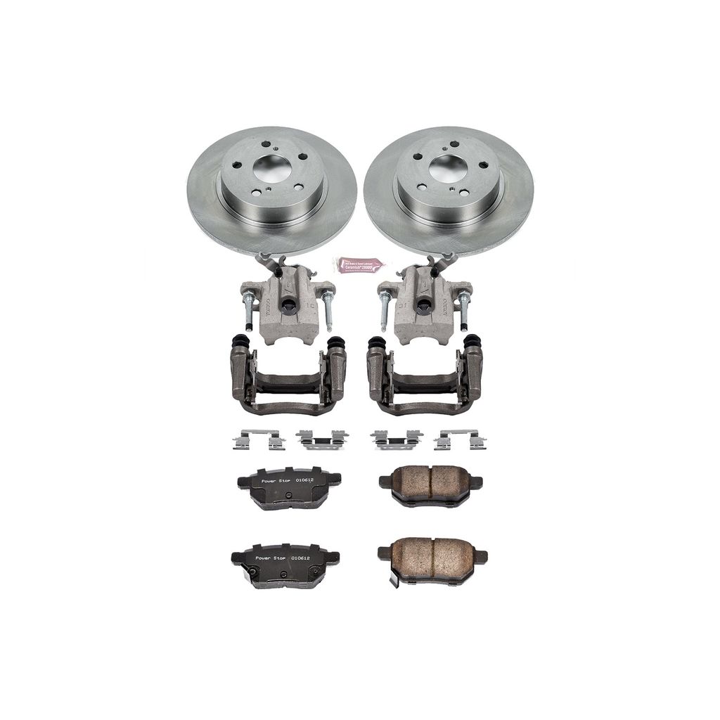 PowerStop KCOE6097 - OE Stock Replacement Brake Pad, Rotor and Caliper Kit