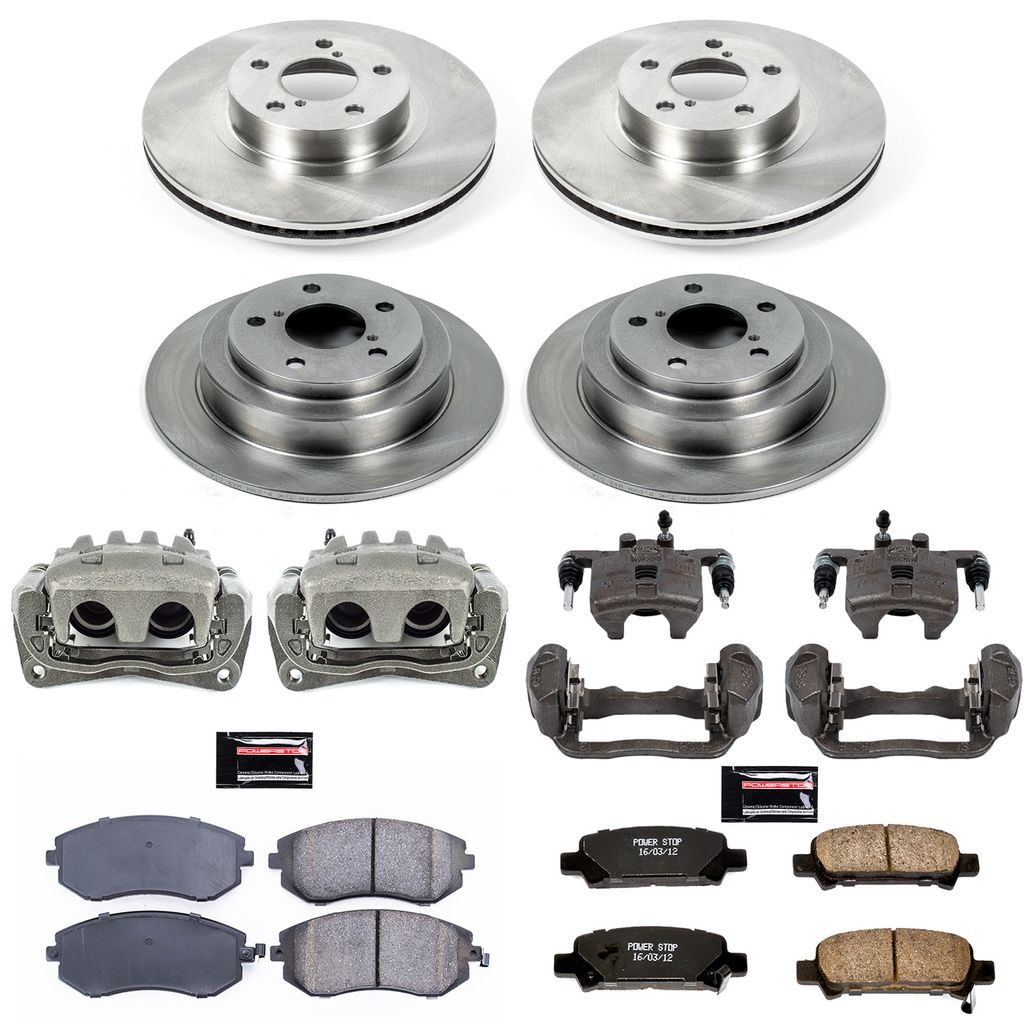 PowerStop KCOE6109 - OE Stock Replacement Brake Pad, Rotor and Caliper Kit