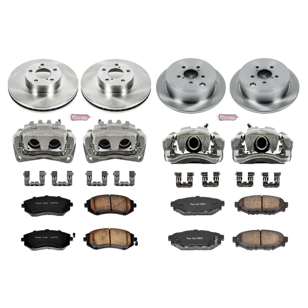 PowerStop KCOE6110 - OE Stock Replacement Brake Pad, Rotor and Caliper Kit